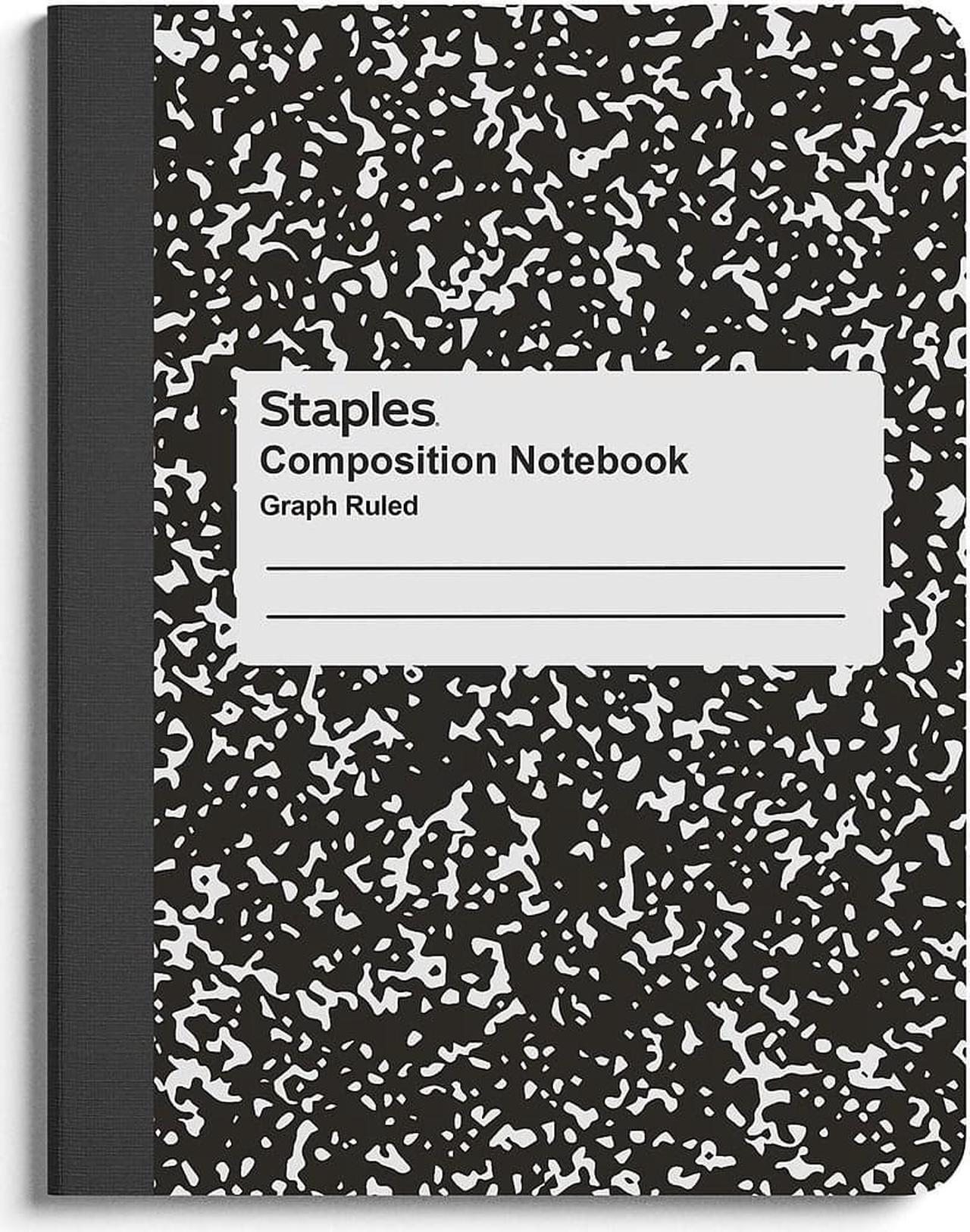 Main image of TRU RED Composition Notebook 7.5" x 9.75" Graph Ruled 80 Sheets Black/White 24