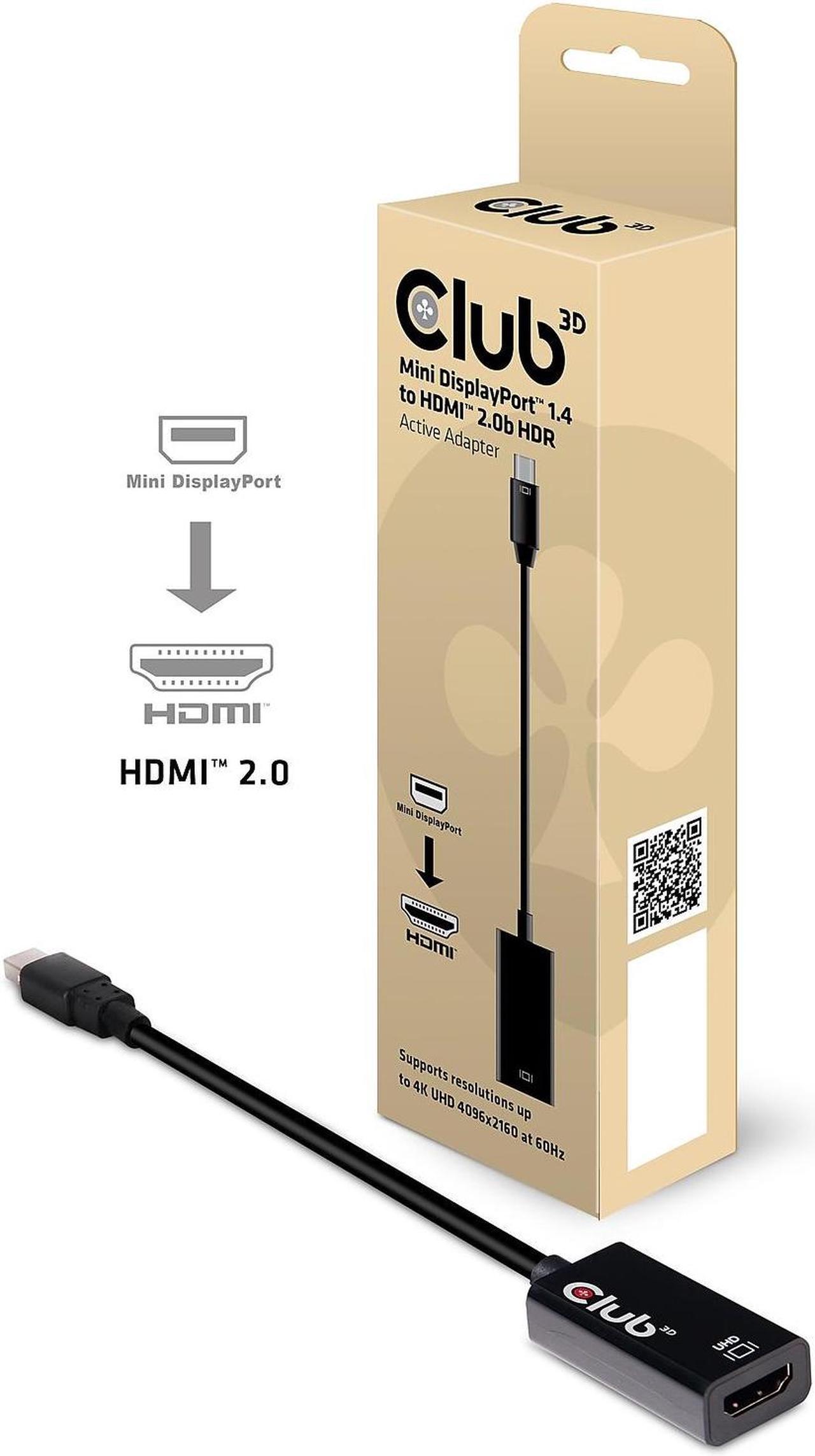 Alt view image 18 of 20 - Club 3D Mini Displayport 1.4 To Hdmi 2.0A Hdr