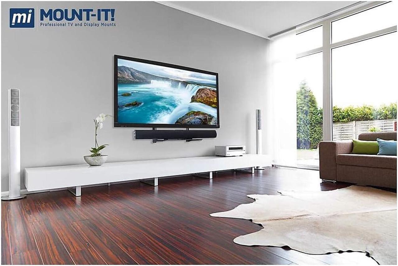 Alt view image 9 of 14 - Mount-It! TV Wall Mount Bracket for Cable Box DVD Player Stereo Components Shelf (1 Shelf) (MI-8401)