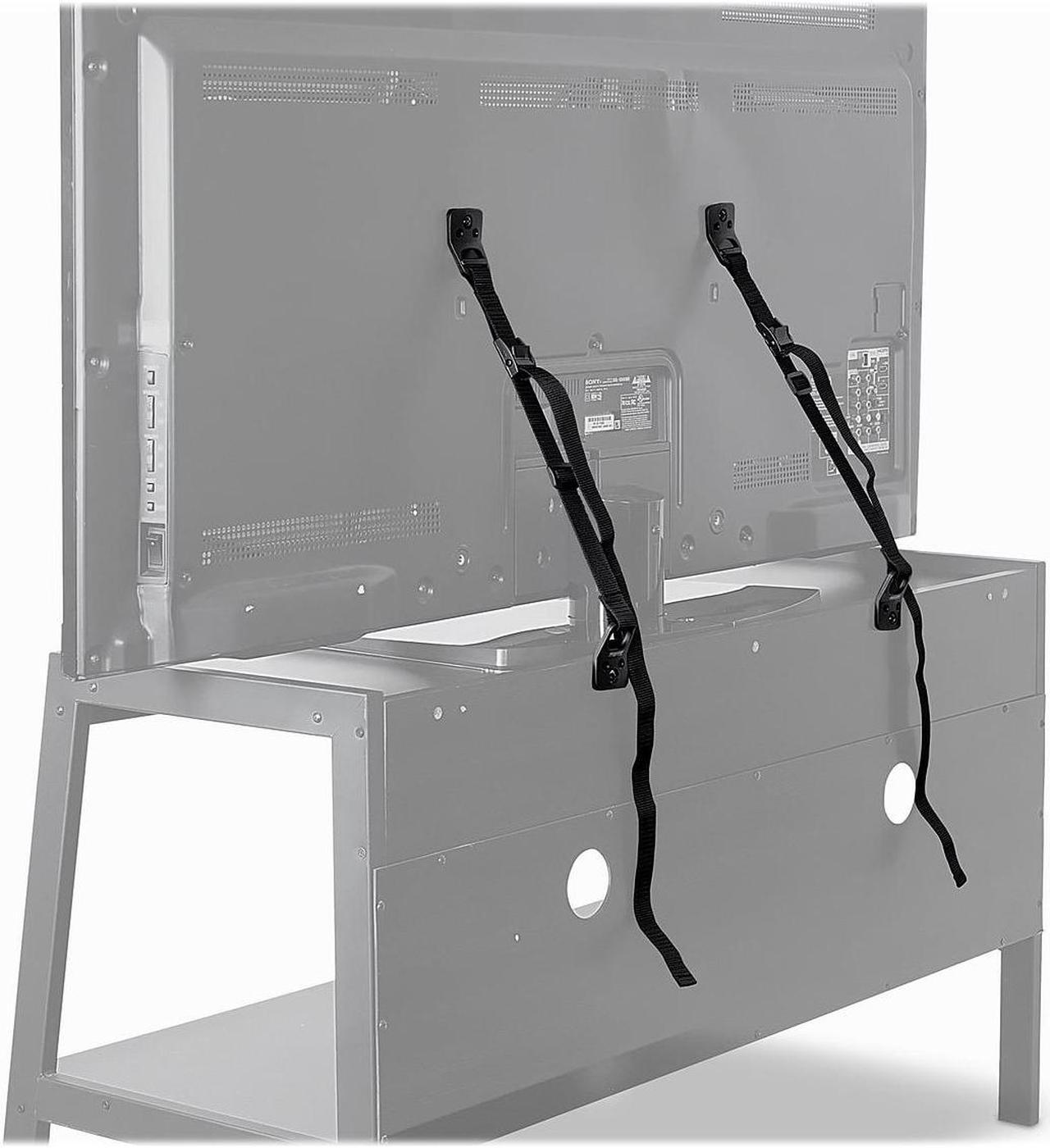 Alt view image 9 of 9 - Mount-It! Safety Straps for TV | Use for Furniture, Bookcase, Dresser and TV Stands | 2 Pack