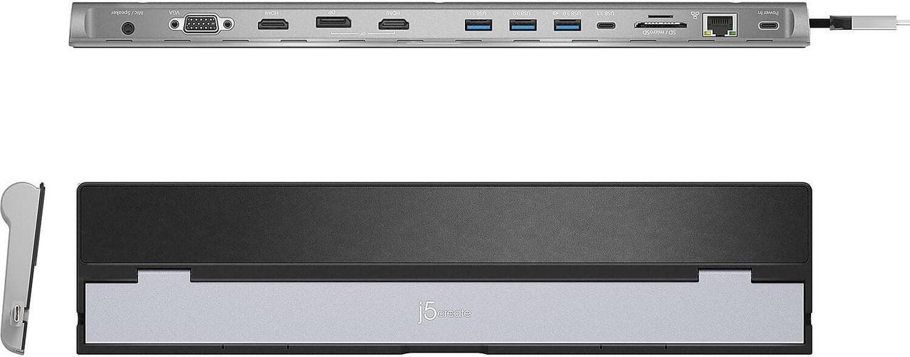 Alt view image 13 of 20 - j5create USB-C™ Triple Display Docking Station
