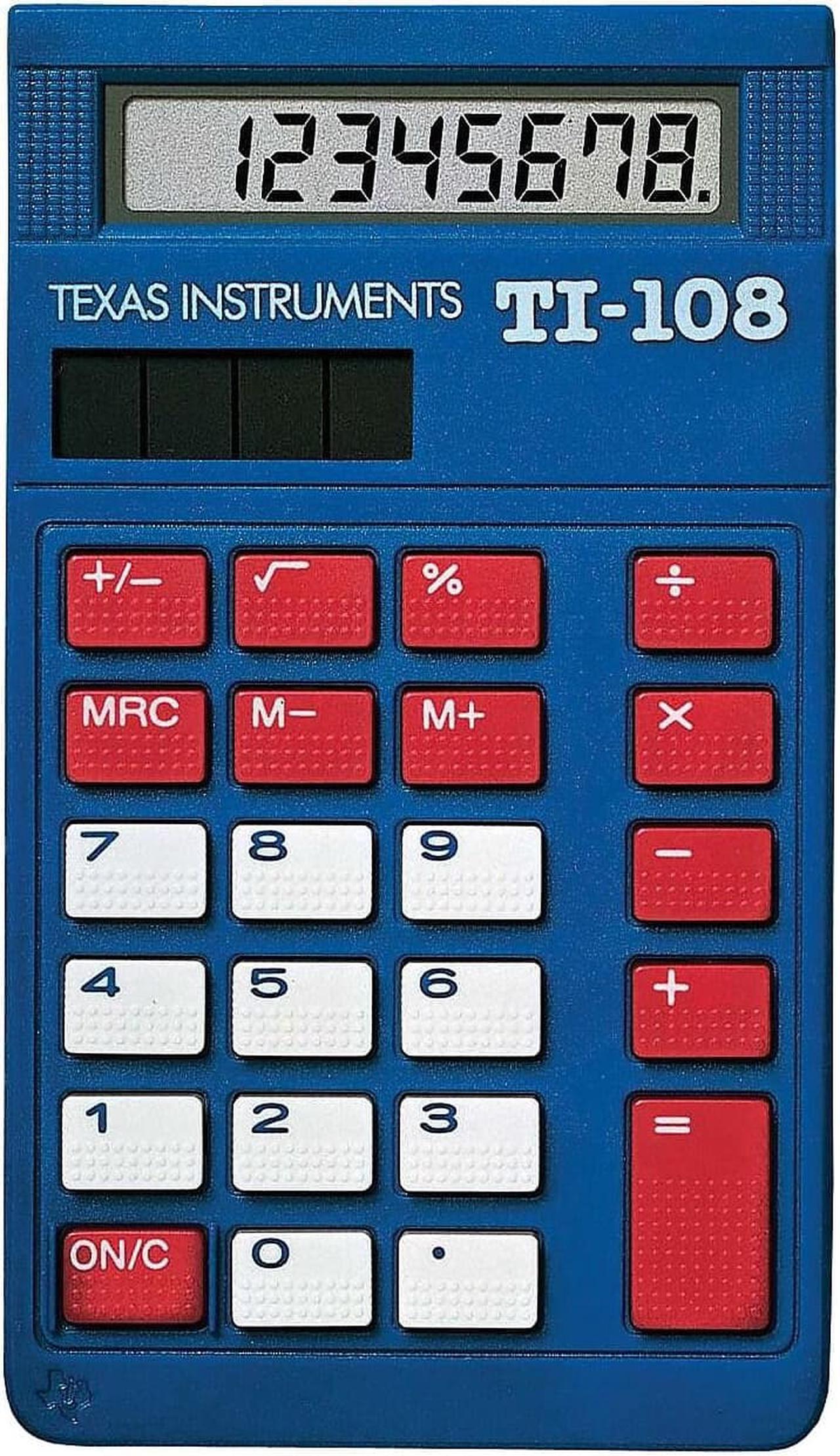 Alt view image 10 of 13 - Texas Instruments TI-108 Teacher Kit TI-108TK 8-Digit Desktop Calculator Blue TI108TK