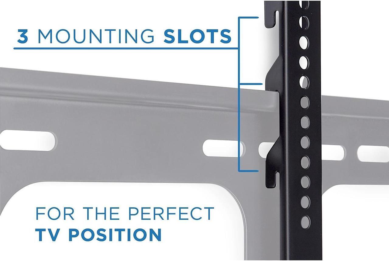 Alt view image 8 of 9 - mount-it! low-profile tv mount | flush large tv wall mount | slim fixed tv mount for 42-70 in. screen tvs | vesa compatibility up to 850x450 | 220 lbs capacity