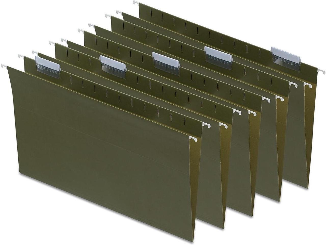 Main image of MyOfficeInnovations Hanging File Folders 5-Tab Legal Size Standard Green 25/BX (116830)