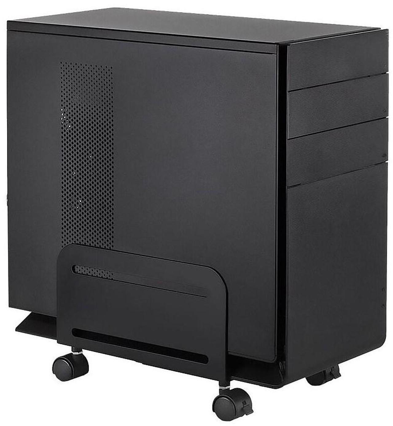 Alt view image 6 of 11 - Mount-It! Rolling CPU Stand with Wheels, Heavy Duty Desktop Computer Tower Cart with Ventilation and Adjustable Width from 4.87 to 8.5 Inches, Steel