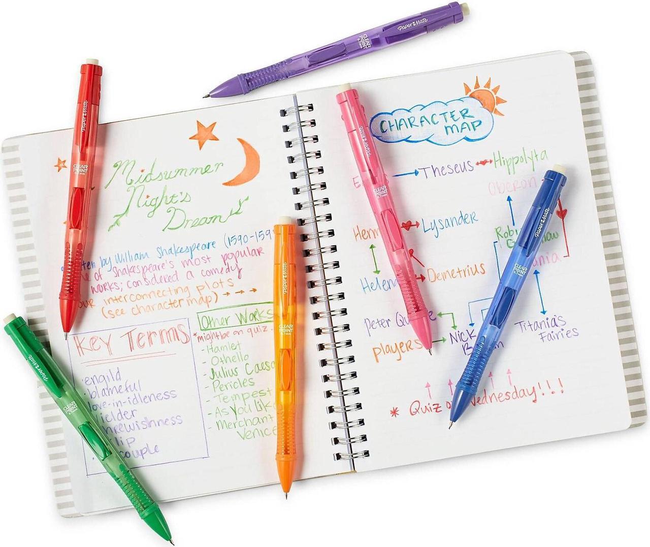 Alt view image 8 of 10 - Paper Mate Clearpoint Color Mechanical Pencils Assorted School Grade 6/Pack 1984678