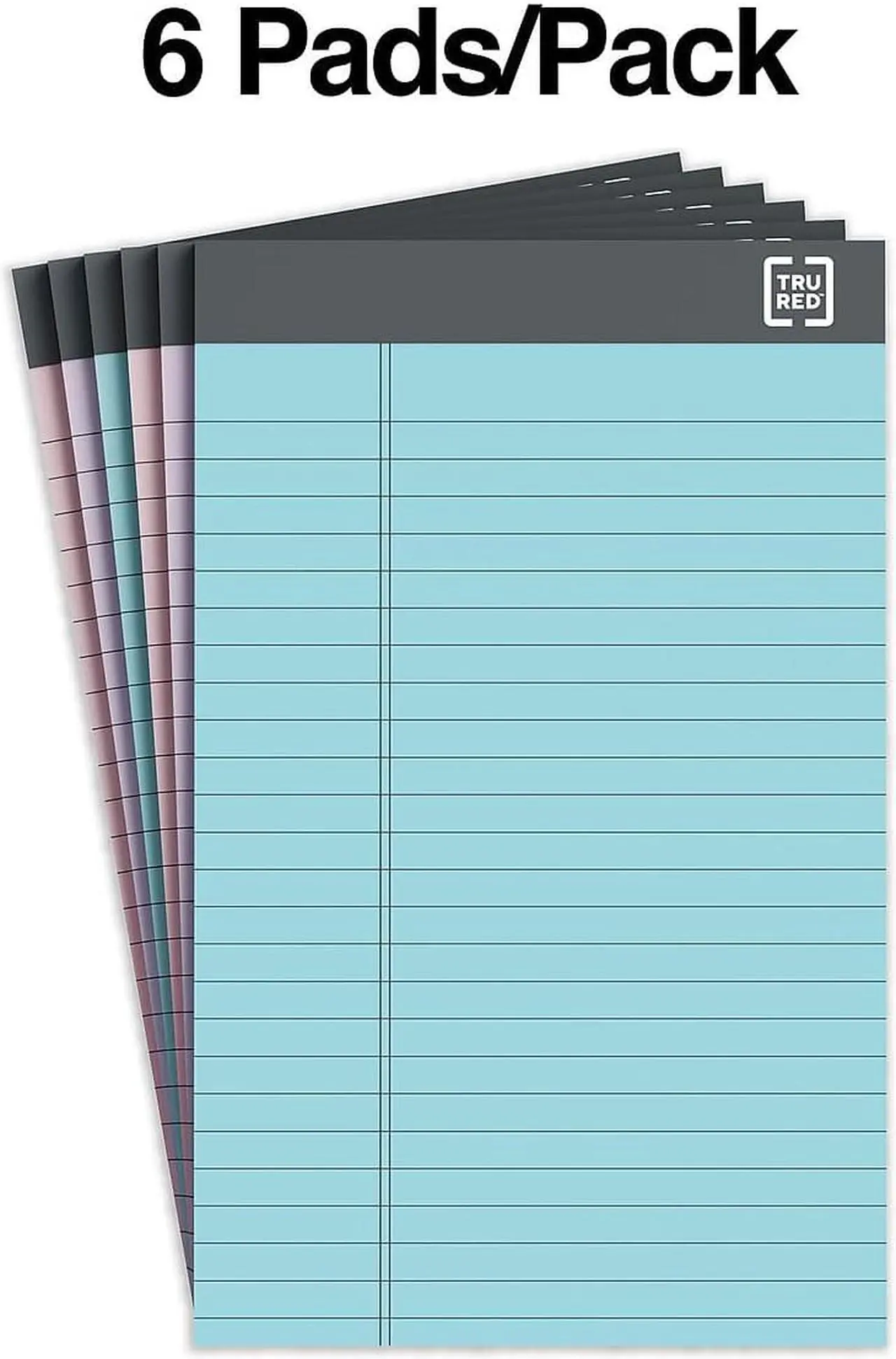 Alt view image 2 of 15 - TRU RED Notepads 5" x 8" Narrow Ruled Pastels 50 Sheets/Pad TR57356