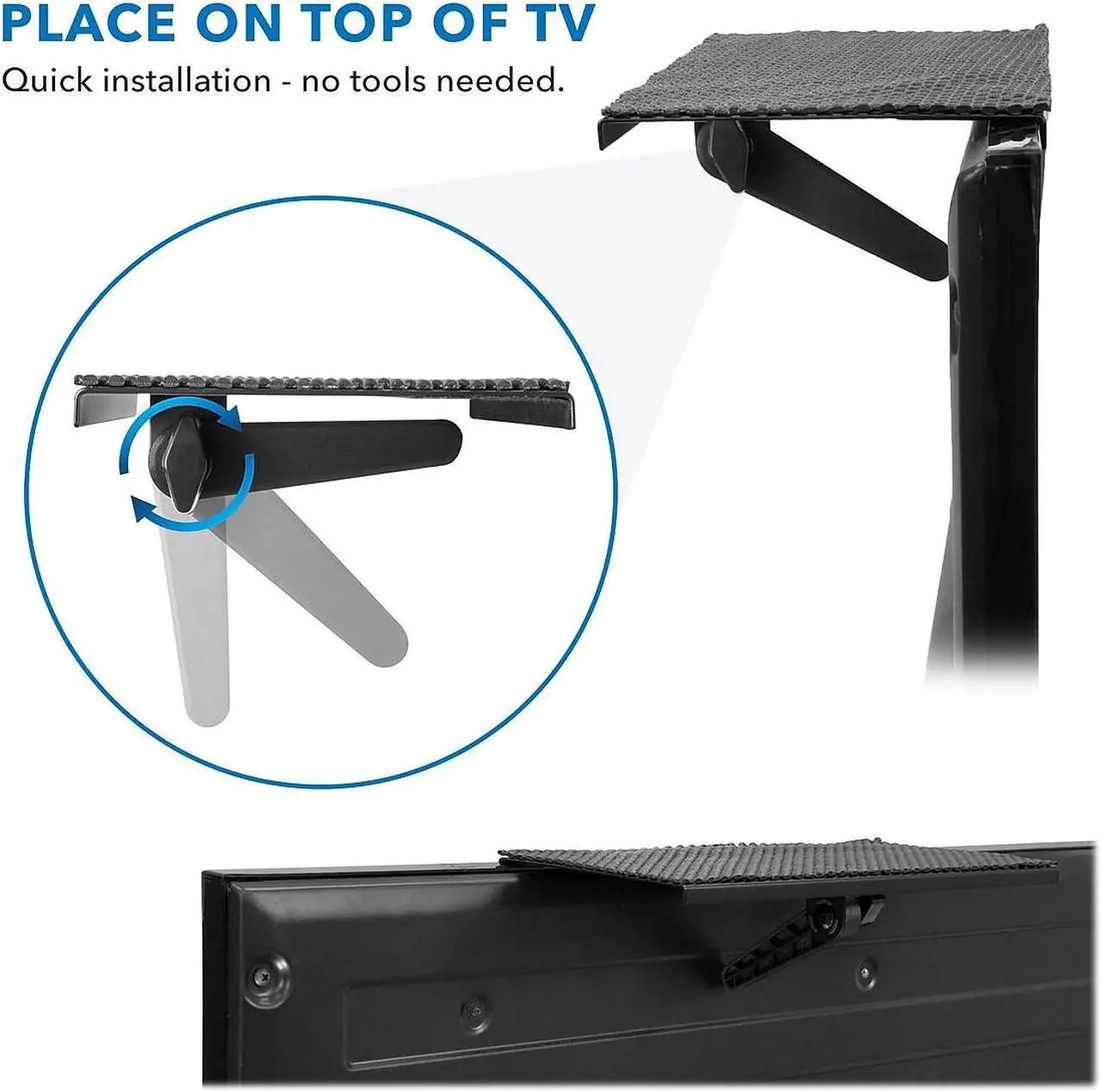 Alt view image 11 of 14 - Mount-It! TV Top Shelf | Attaches to TV | 13.2 lbs Capacity
