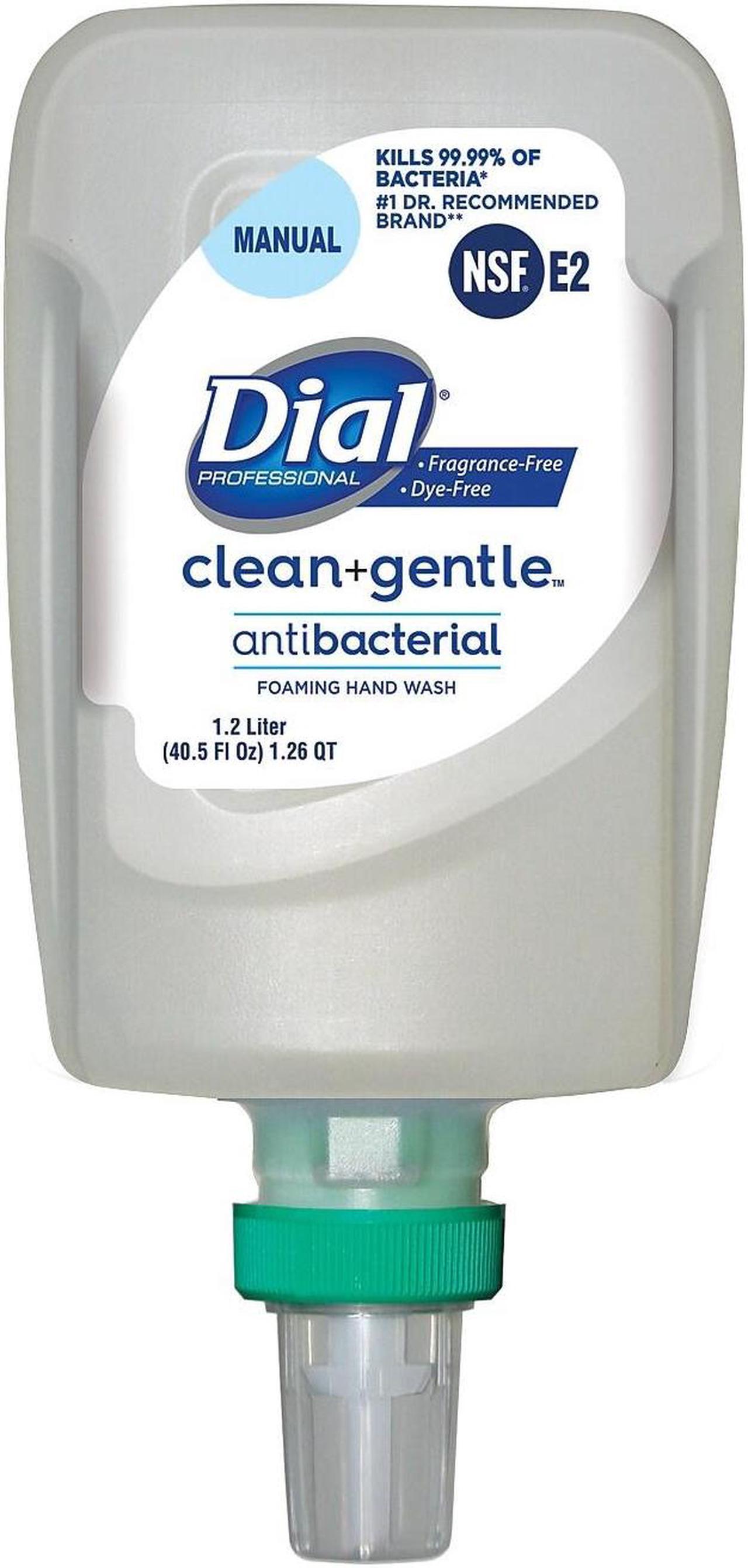 Main image of Dial Professional Clean+Gentle Antibacterial Foaming Hand Wash Refill for FIT Manual Dispenser Fragrance Free 1.2 L 3/Carton 32100CT