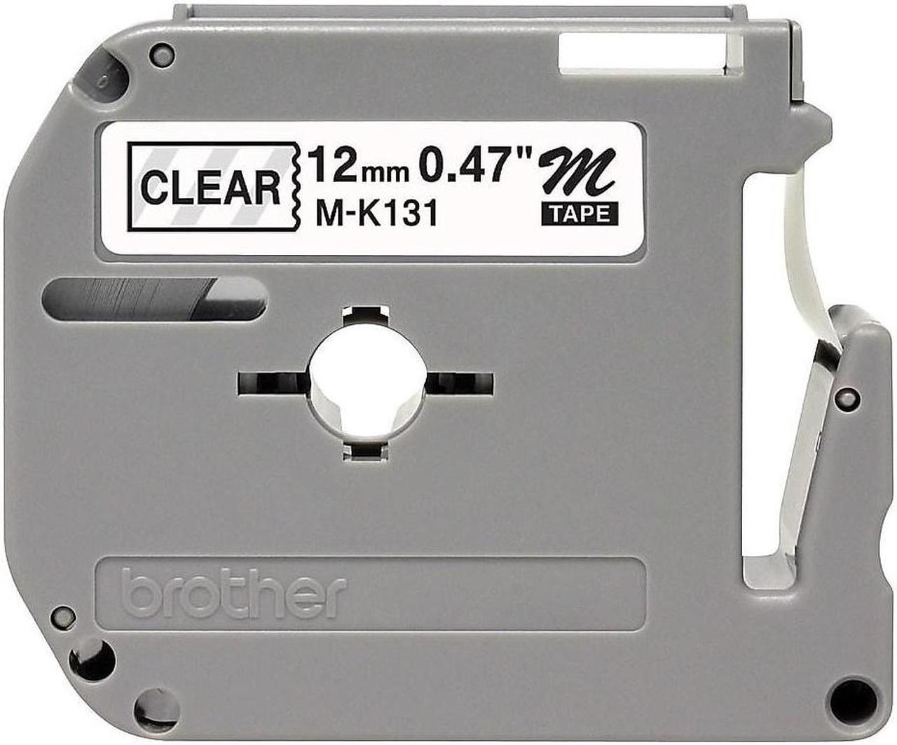 Alt view image 2 of 2 - Brother P-touch M-131 Label Maker Tape 1/2" x 26-2/10' Black on Clear 6/Carton (M131VS)