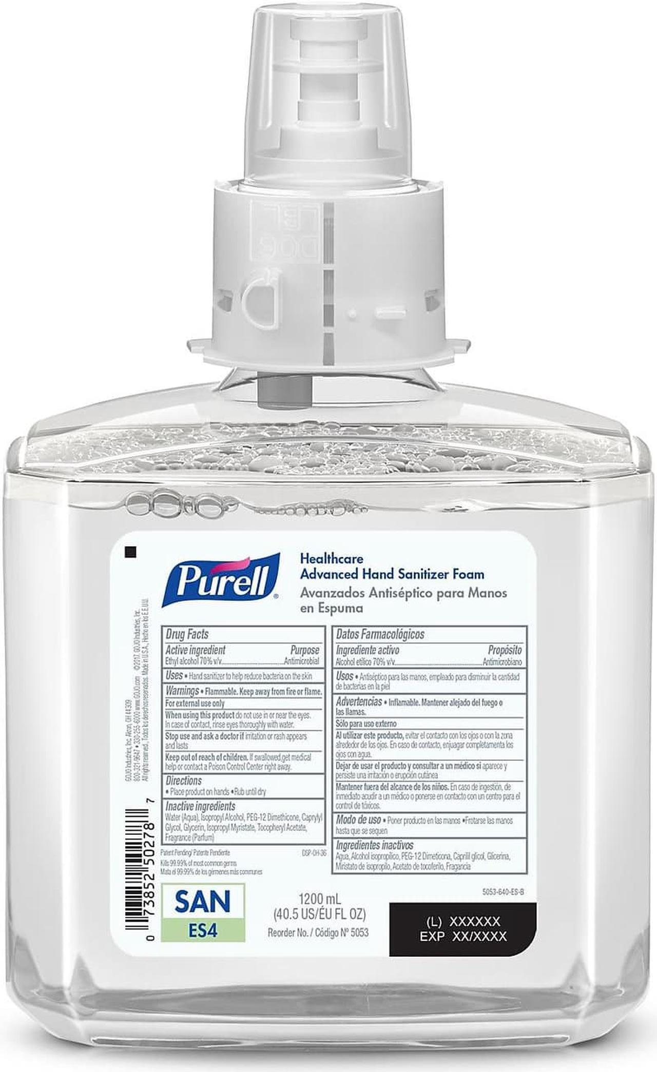 Alt view image 8 of 12 - Purell® Healthcare Advanced Unscented Foam Hand Sanitizer Refill, ES4, 40.58 Oz
