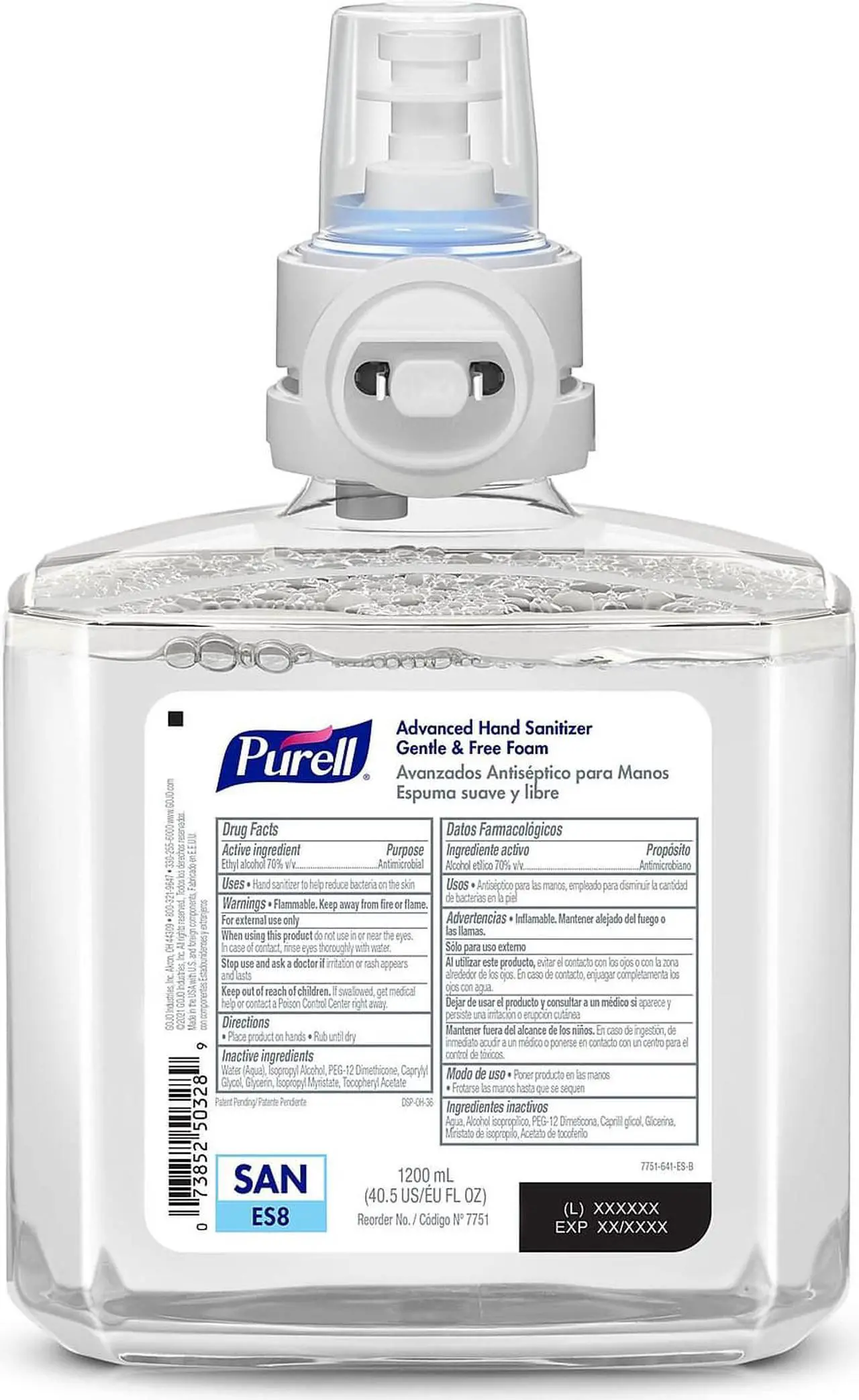 Alt view image 2 of 8 - PURELL Sanitizer,Hand,Foam,Clr 775102