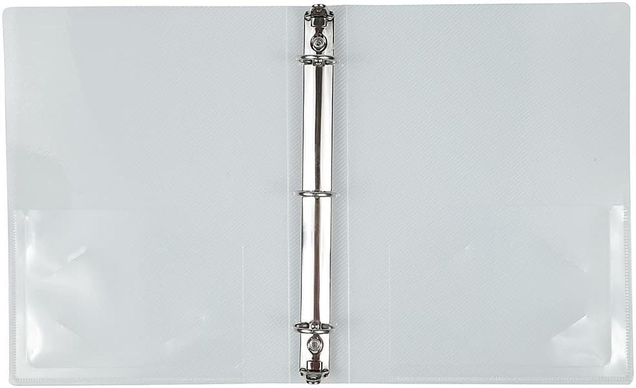 Alt view image 2 of 5 - JAM Paper Plastic 1 Inch Mini Binder 7.5 x 10.125 Clear 3 Ring Binder 370531985