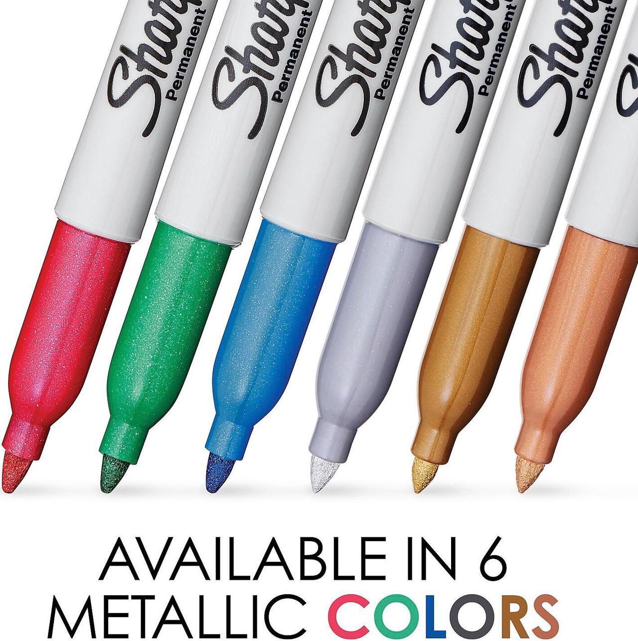 Alt view image 19 of 20 - Sharpie Metallic Markers Fine 6/ST Assorted 2029678