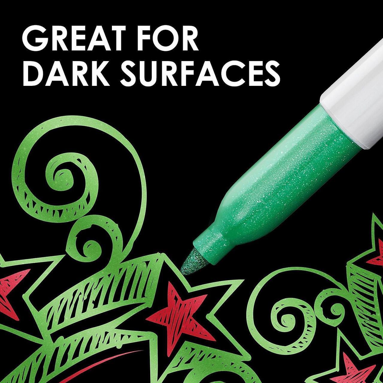 Alt view image 20 of 20 - Sharpie Metallic Markers Fine 6/ST Assorted 2029678