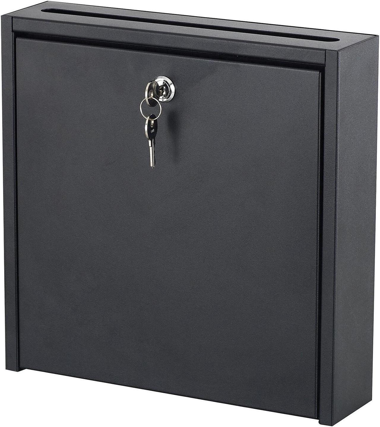 Alt view image 9 of 9 - SAFCO Products 4258BL 12 x 12 x 3 in. Wall-Mountable Interoffice Mailbox, Black