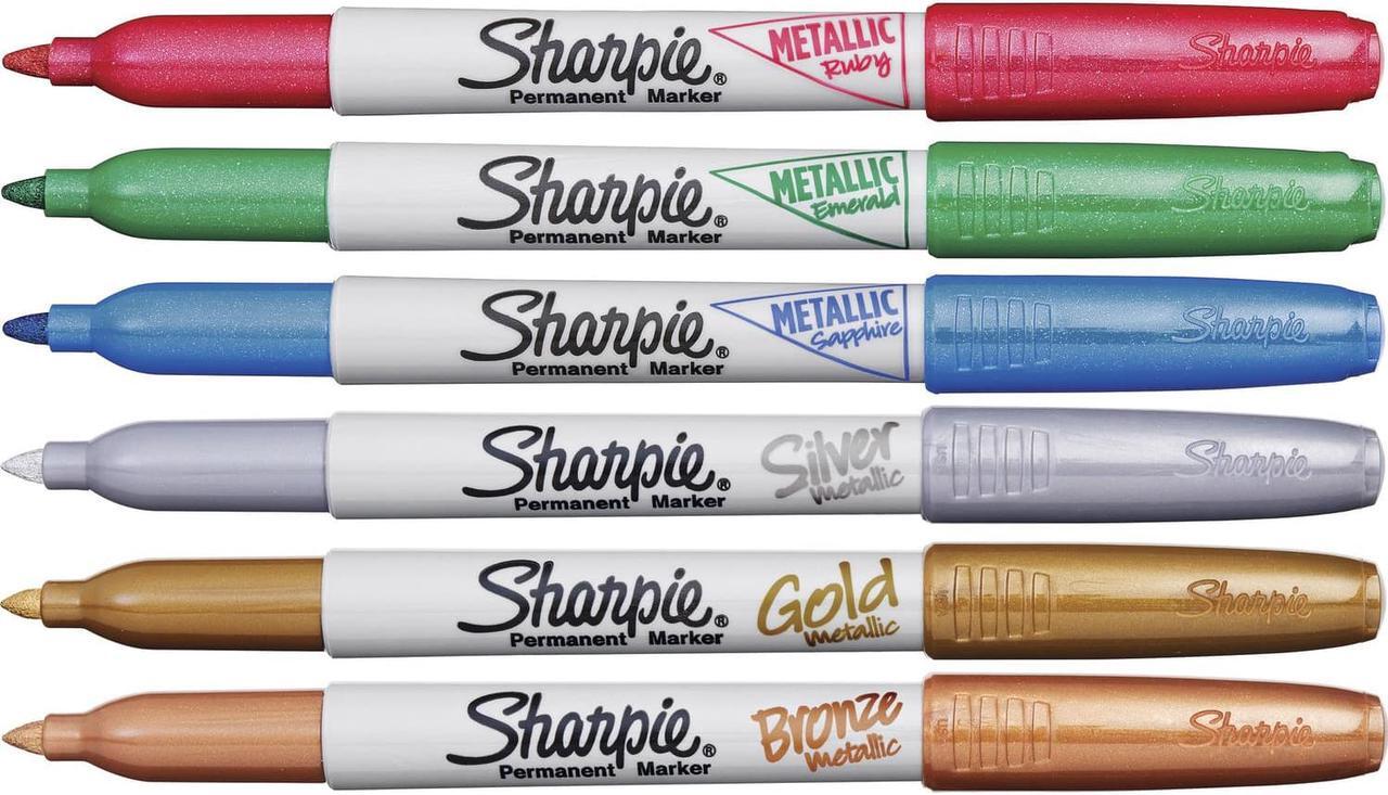 Main image of Sharpie Metallic Markers Fine 6/ST Assorted 2029678