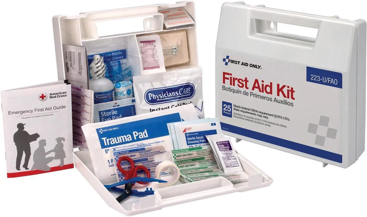 Alt view image 3 of 17 - 25-Person Bulk First Aid Kit w/ Dividers