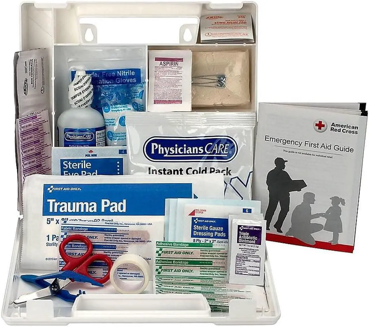 Alt view image 16 of 17 - 25-Person Bulk First Aid Kit w/ Dividers