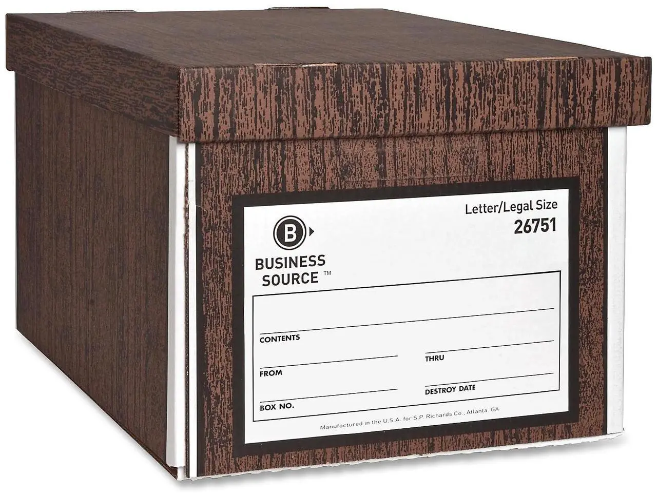 Alt view image 2 of 6 - Business Source Storage Boxes w/Lid Ltr/Lgl 650 lb 10"x12"x15" 12/CT WN 26751