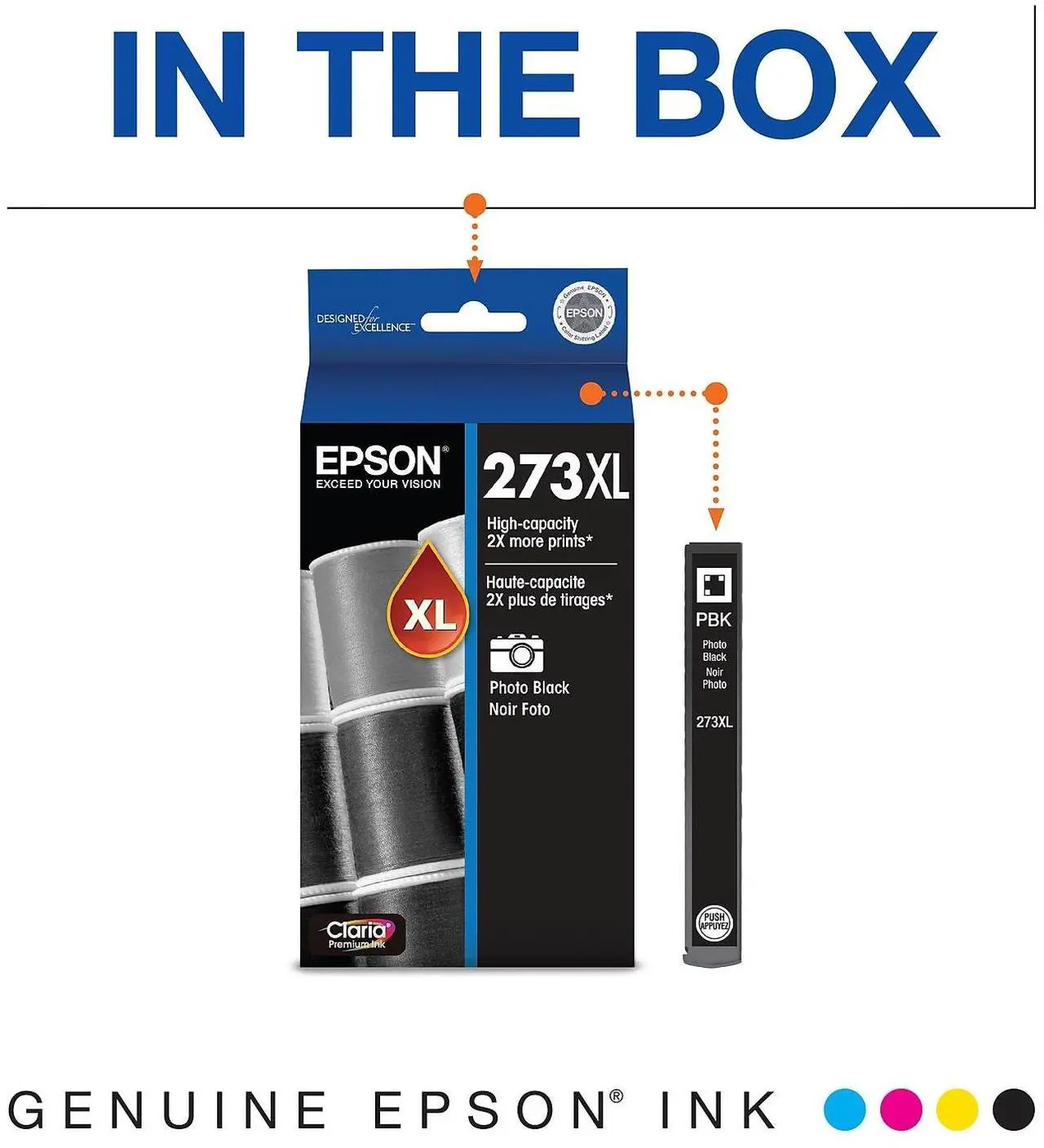 Alt view image 2 of 5 - Epson 273XL Photo Black Ink Cartridge High T273XL120-S
