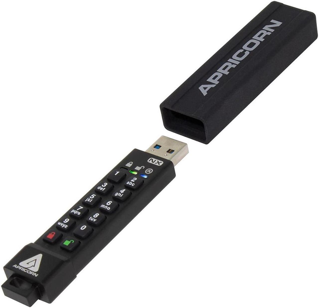 Alt view image 12 of 15 - Apricorn ASK3 32GB USB3.2 Type -A Flash Drive Black Model ASK3-NX-32GB