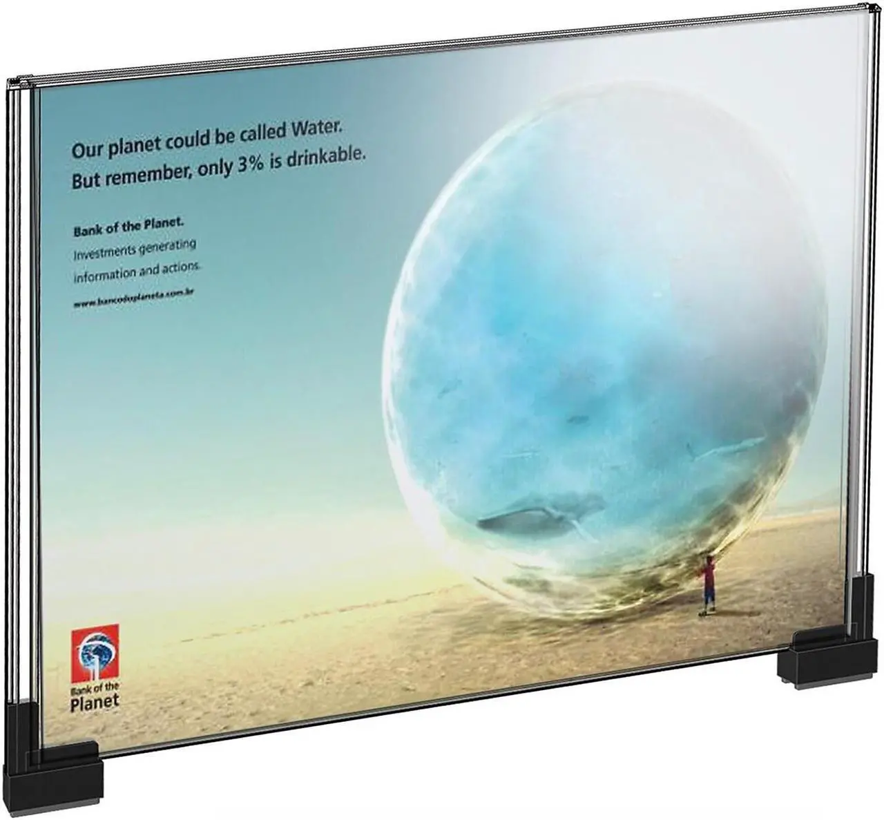 Alt view image 5 of 5 - Azar Large Acrylic Sign Holder with Magnetic Boots (109912)
