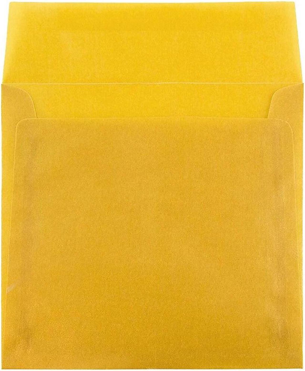 Alt view image 4 of 4 - JAM Paper® Square (8.5 x 8.5) Envelope - Gold Translucent - 25 envelopes per pack