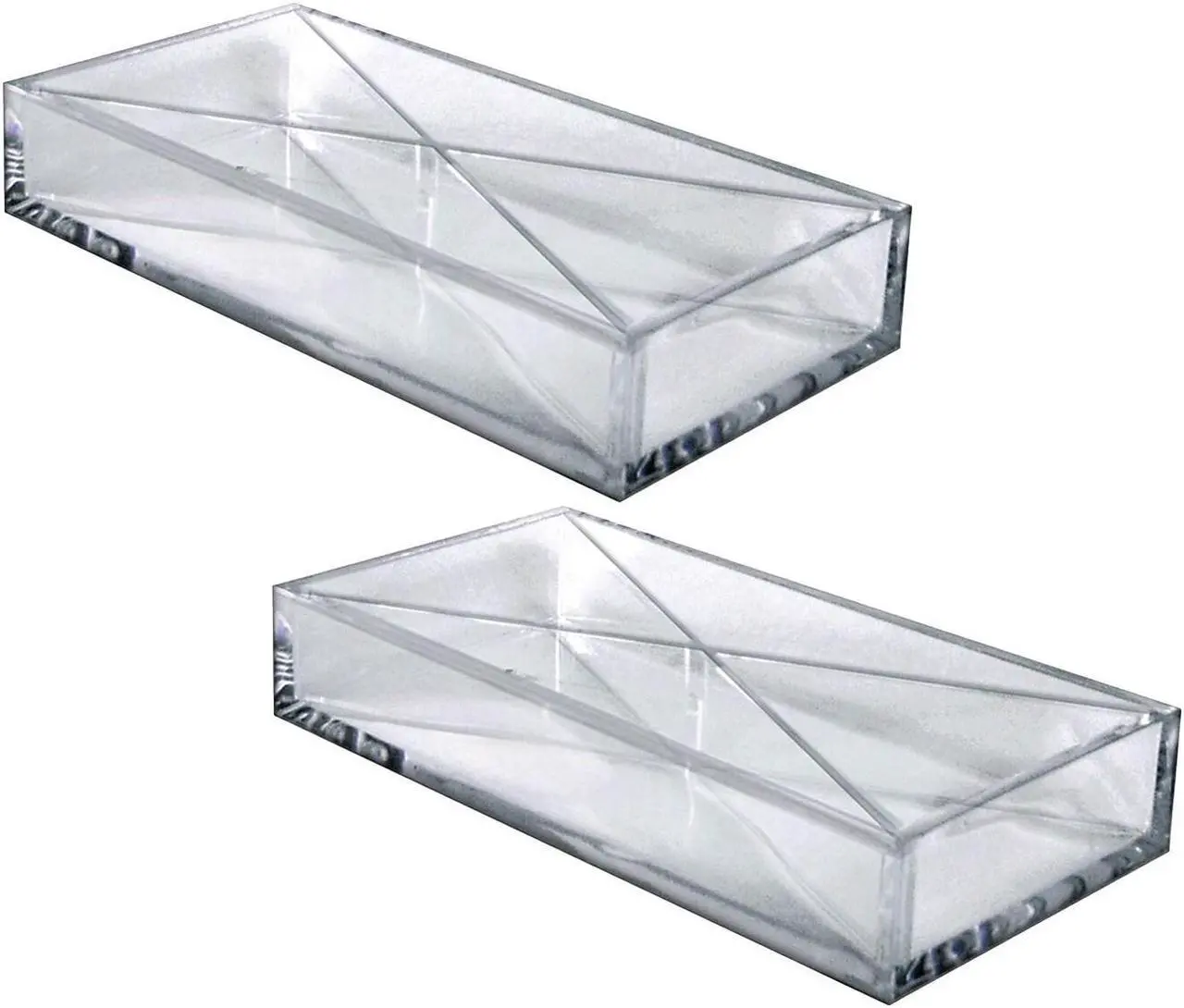 Main image of Azar 4-Compartment Plastic Storage Clear 2/Box (556353)