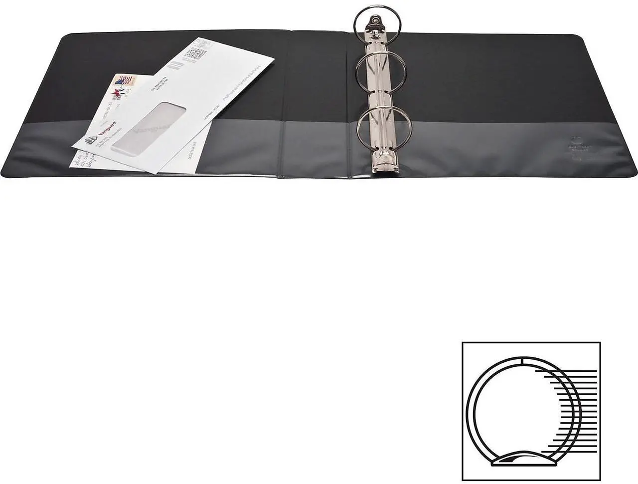 Alt view image 3 of 10 - Business Source View Binder w/ 2 Inside Pockets 2" Capacity Black 09956