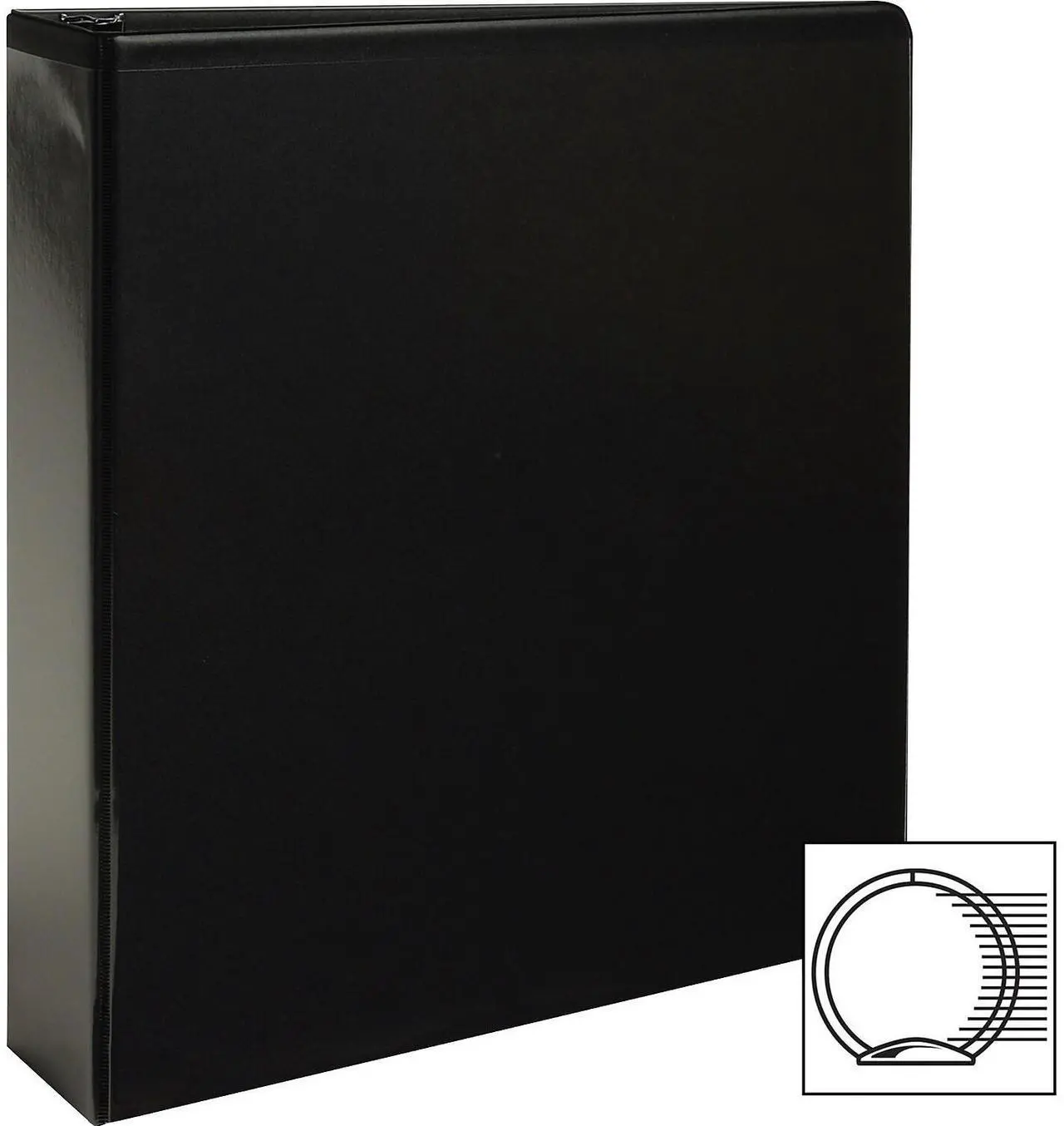 Alt view image 2 of 10 - Business Source View Binder w/ 2 Inside Pockets 2" Capacity Black 09956