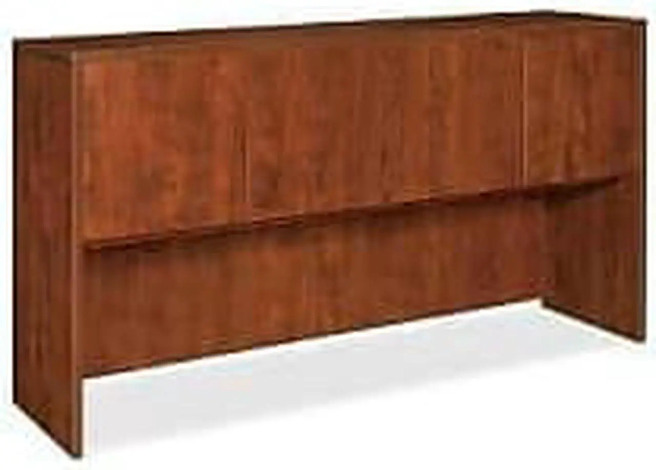Alt view image 3 of 12 - Lorell Hutch w/Doors 66"x15"x36" Cherry 69417