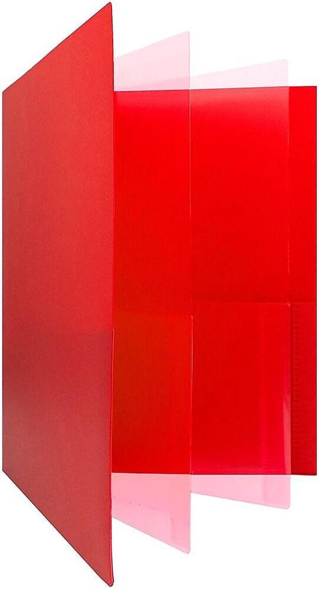 Main image of JAM Paper Heavy Duty Plastic Multi-Pocket Folders 6 Pocket Organizer Red