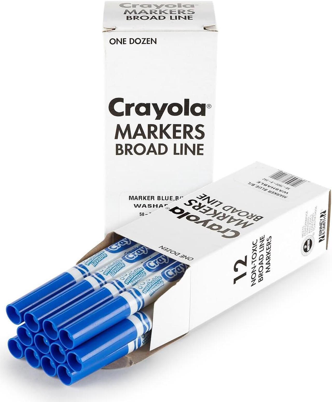 Alt view image 3 of 6 - Crayola Bulk Ultra-Clean Washable Markers, Conical Tip-Blue 58-7800-042