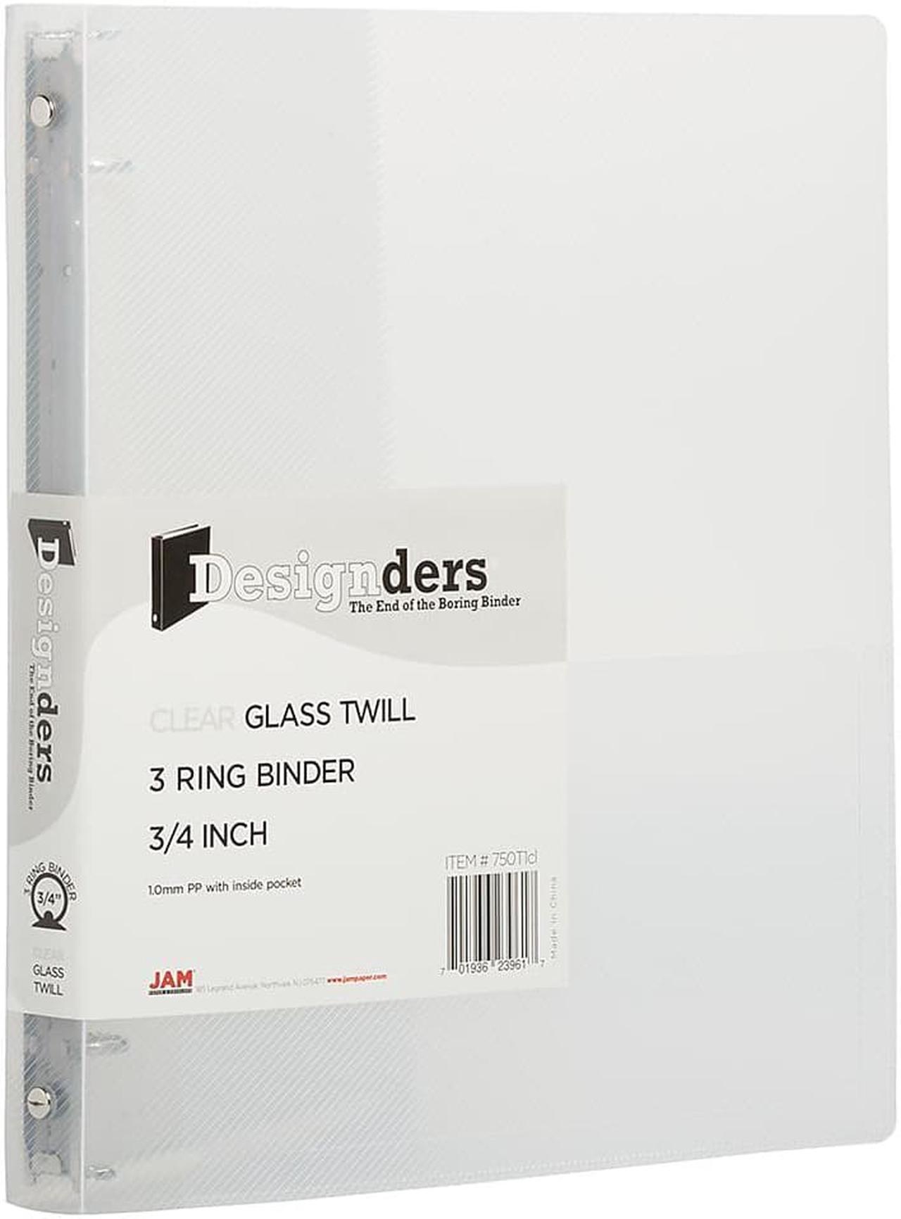 Alt view image 2 of 6 - JAM Paper Standard 3/4" 3-Ring Flexible Poly Binder Clear (750T1CL)