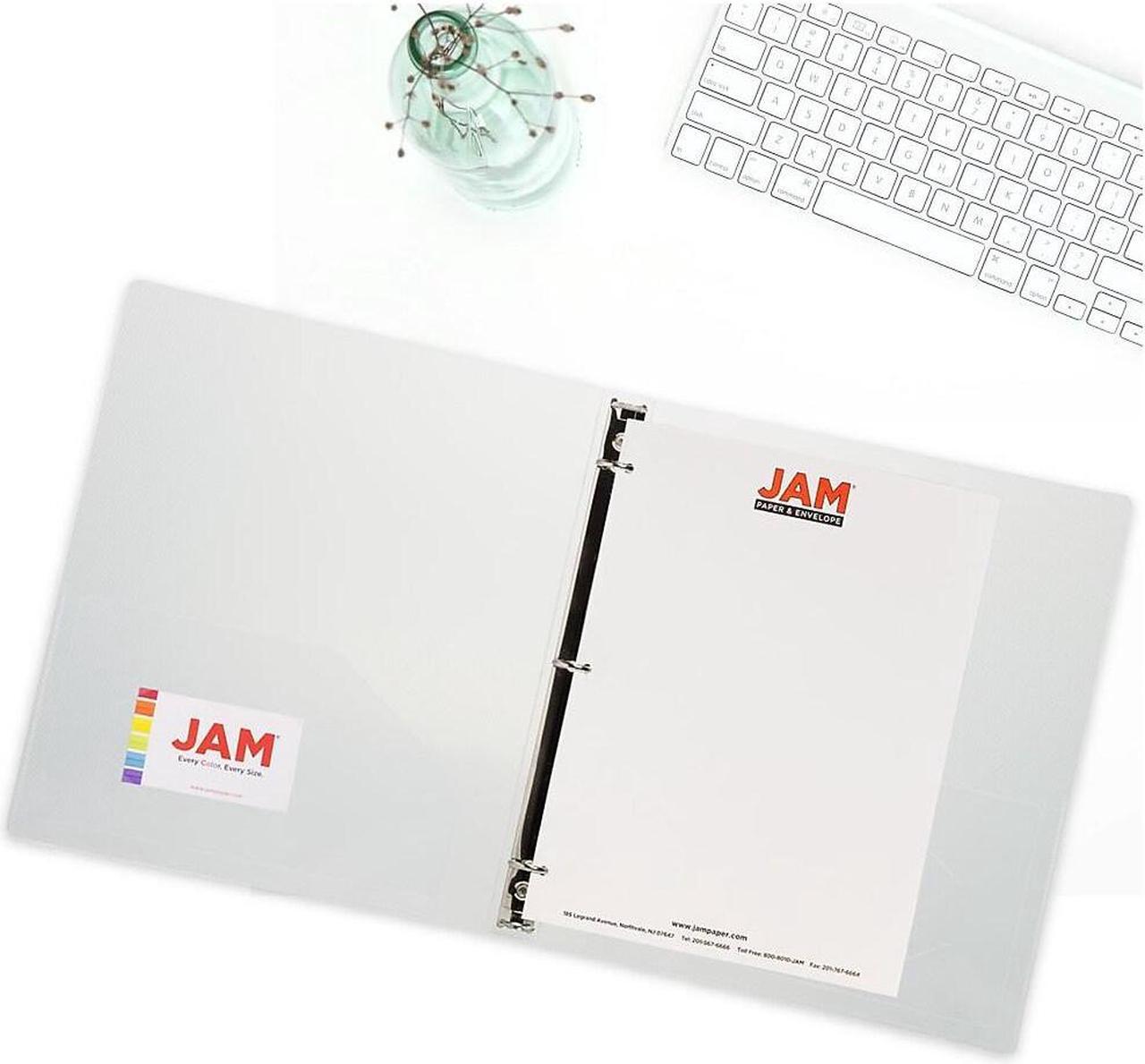 Alt view image 6 of 6 - JAM Paper Standard 3/4" 3-Ring Flexible Poly Binder Clear (750T1CL)