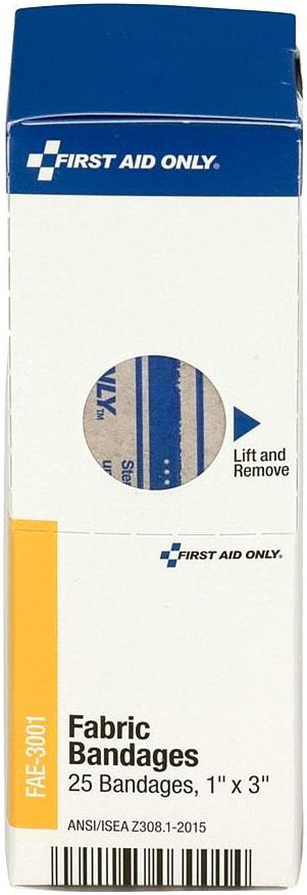 Alt view image 18 of 19 - First Aid Only Fabric Bandages, 1" x 3", 25/Box