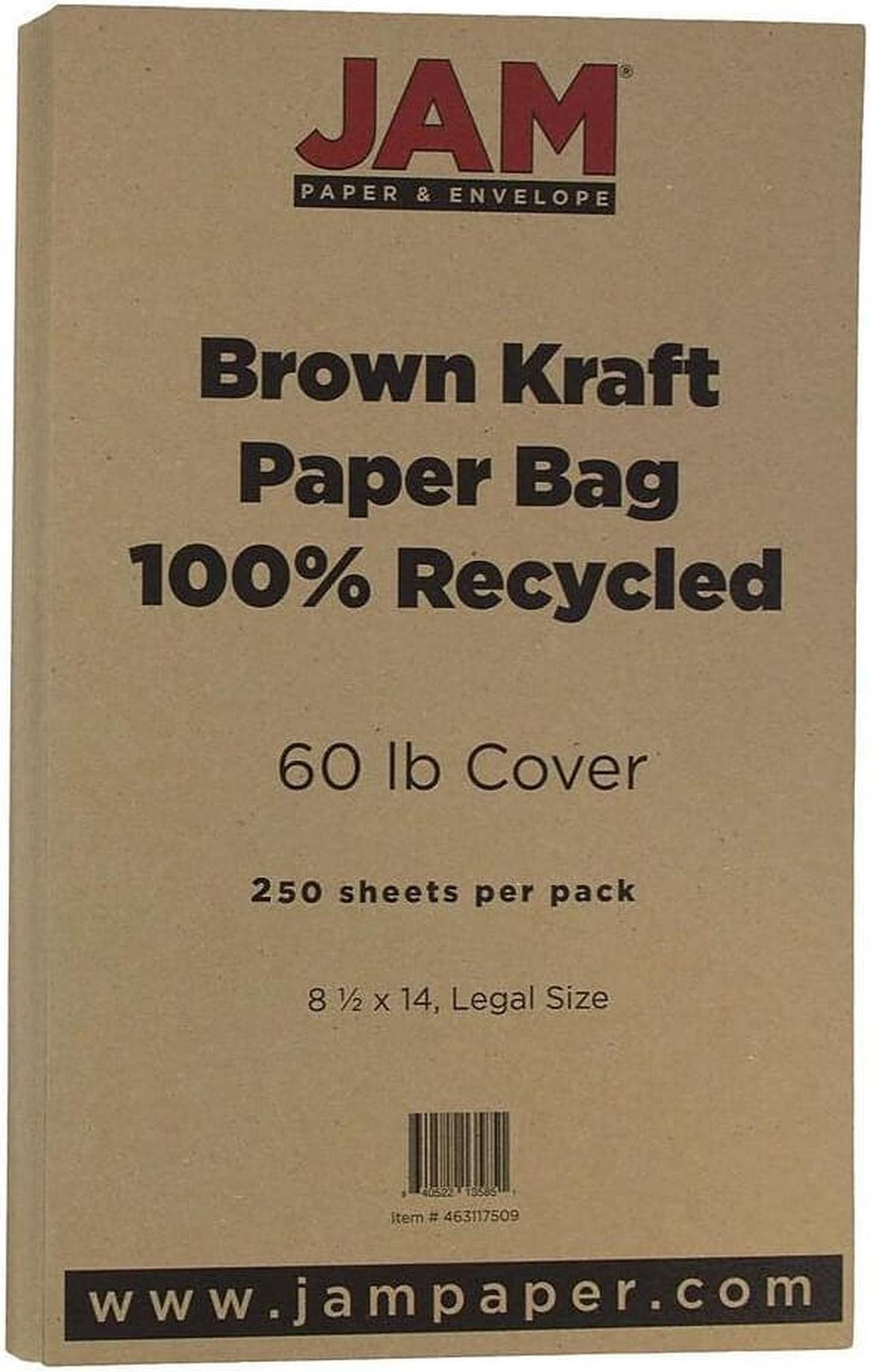 Main image of JAM Paper Legal Matte 60lb Colored Cardstock 8.5x14 Coverstock Kraft Paper Bag