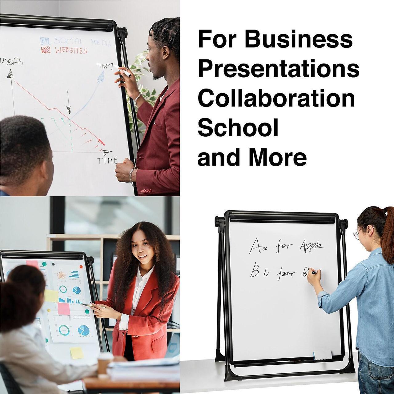 Alt view image 6 of 7 - Staples Flip Chart Easel Black Steel (28216US/50444US) 61293-CC