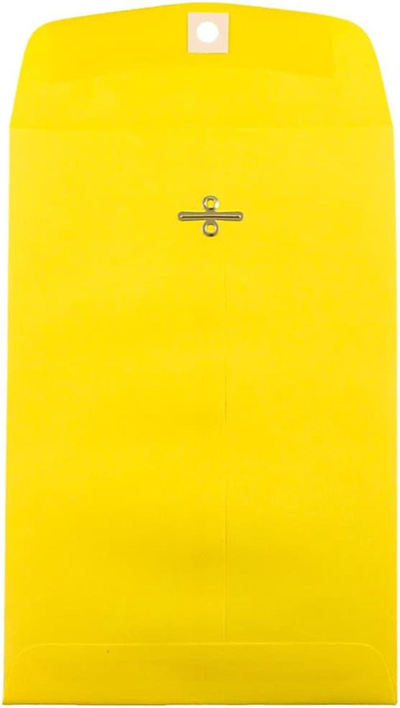 Main image of JAM Paper 6 x 9 Open End Catalog Colored Envelopes with Clasp Closure Yellow Recycled 25/Pack (87972F)
