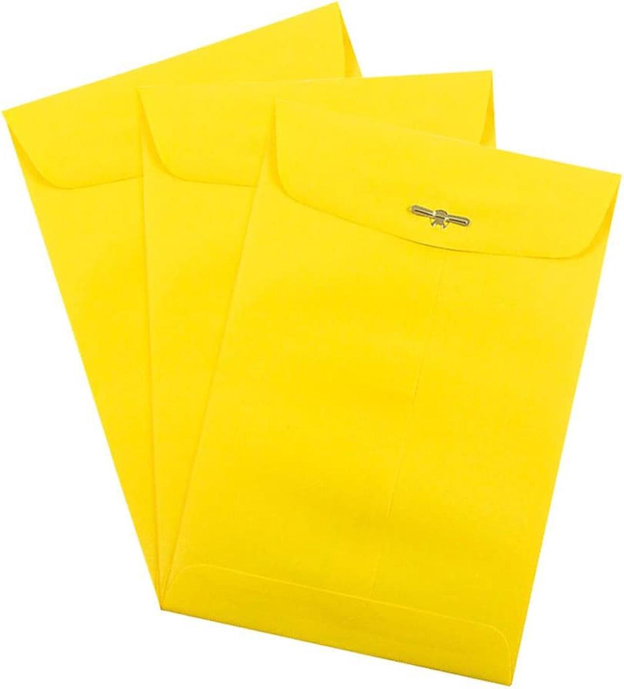 Alt view image 3 of 4 - JAM Paper 6 x 9 Open End Catalog Colored Envelopes with Clasp Closure Yellow Recycled 25/Pack (87972F)