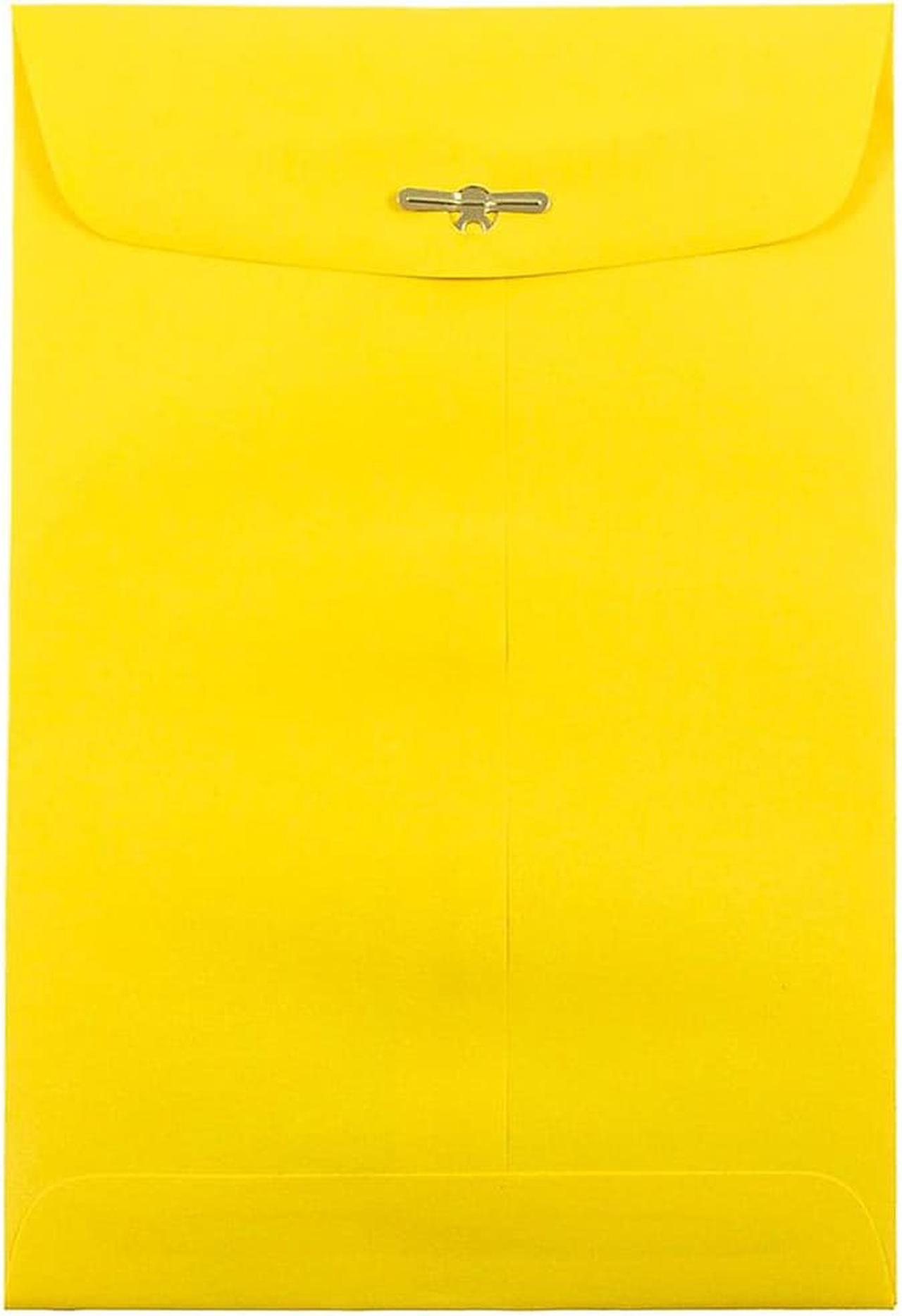 Alt view image 2 of 4 - JAM Paper 6 x 9 Open End Catalog Colored Envelopes with Clasp Closure Yellow Recycled 25/Pack (87972F)