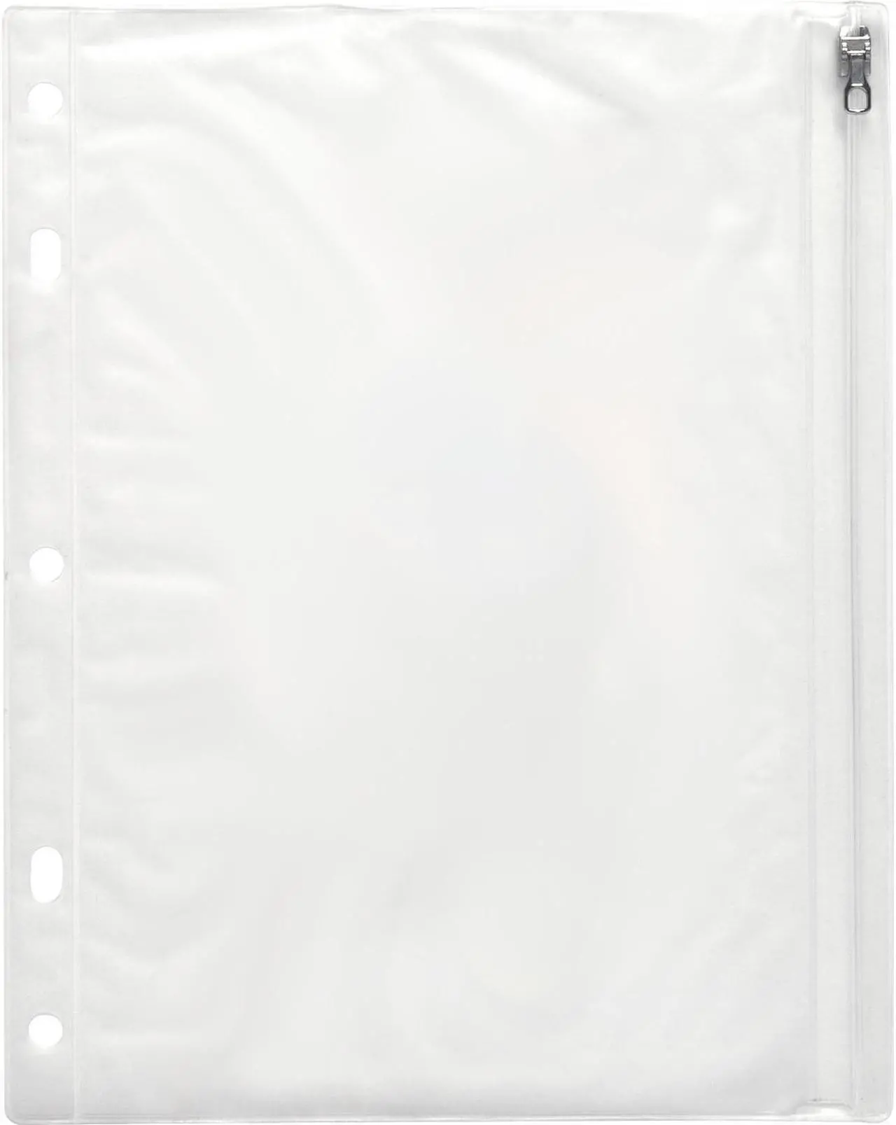 Alt view image 2 of 2 - Sparco Ring Binder Pocket w/ Zipper Vinyl Hole Punched 10"x8" CL 01607