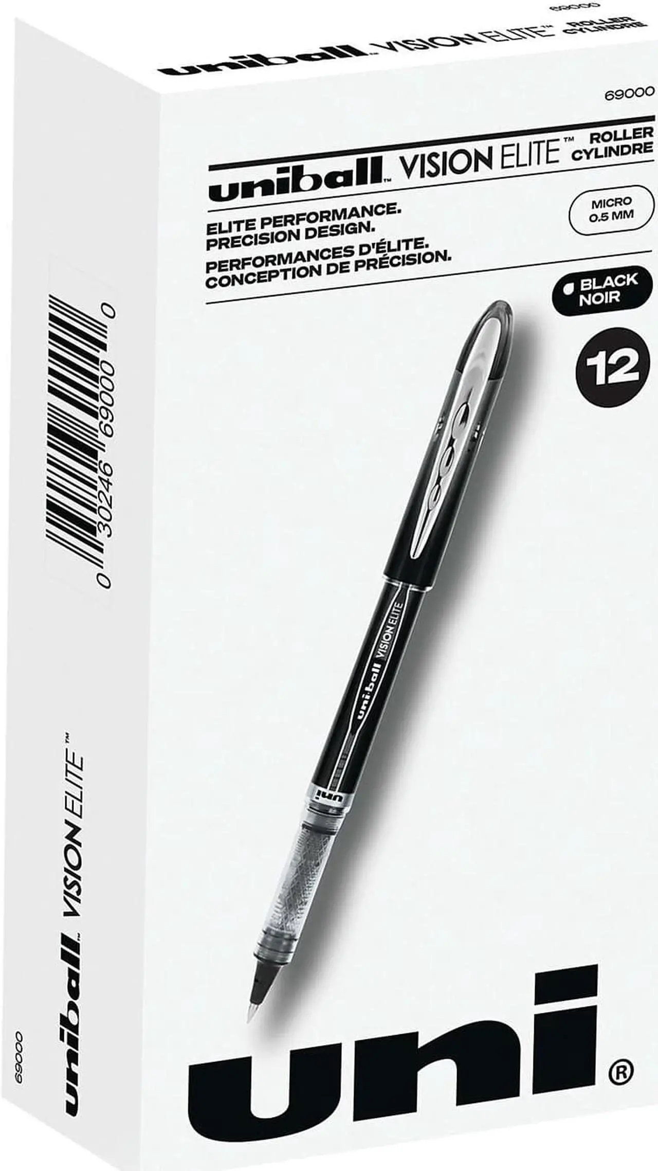 Main image of uni-ball VISION ELITE Rollerball Pens Micro Point Black Ink 488260