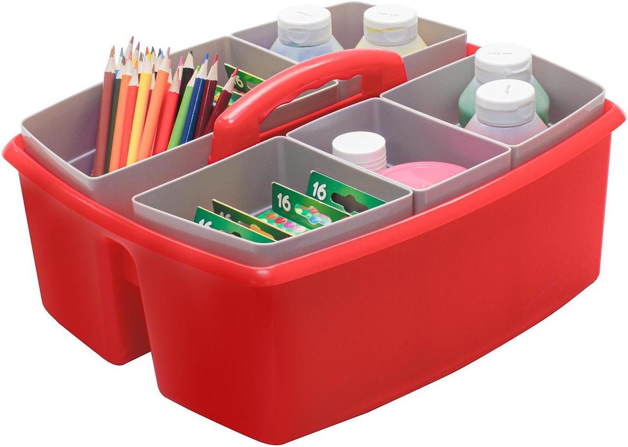 Alt view image 4 of 7 - Storex Large Caddy with Sorting Cups Red 2 Pack (00981U02C)