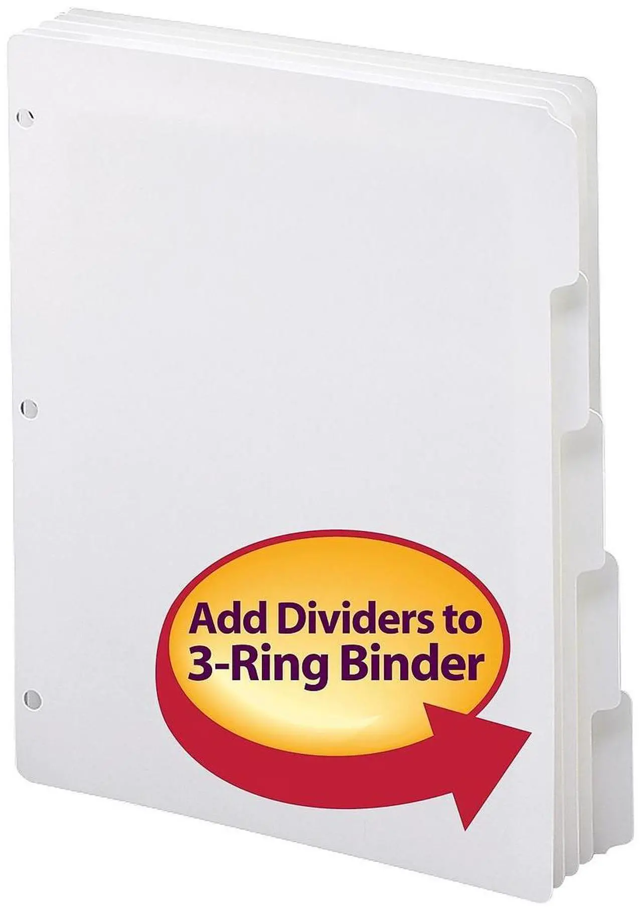Alt view image 10 of 10 - Smead 89415 Three-Ring Binder Index Divider, 5-Tab, White