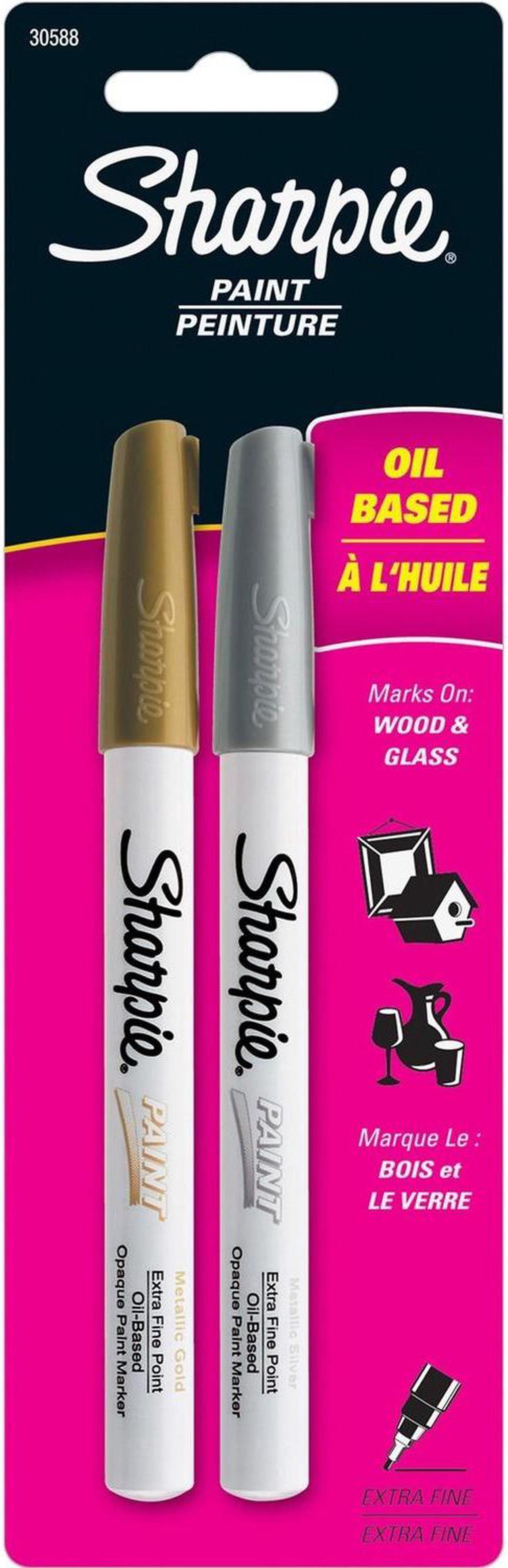 Main image of Sharpie Paint Markers Oil Base Extra Fine 2/PK Gold/Silver 30588PP