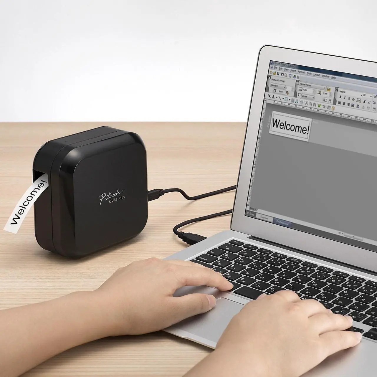 Alt view image 8 of 20 - brother ptouch cube plus ptp710bt versatile label maker with bluetooth wireless technology