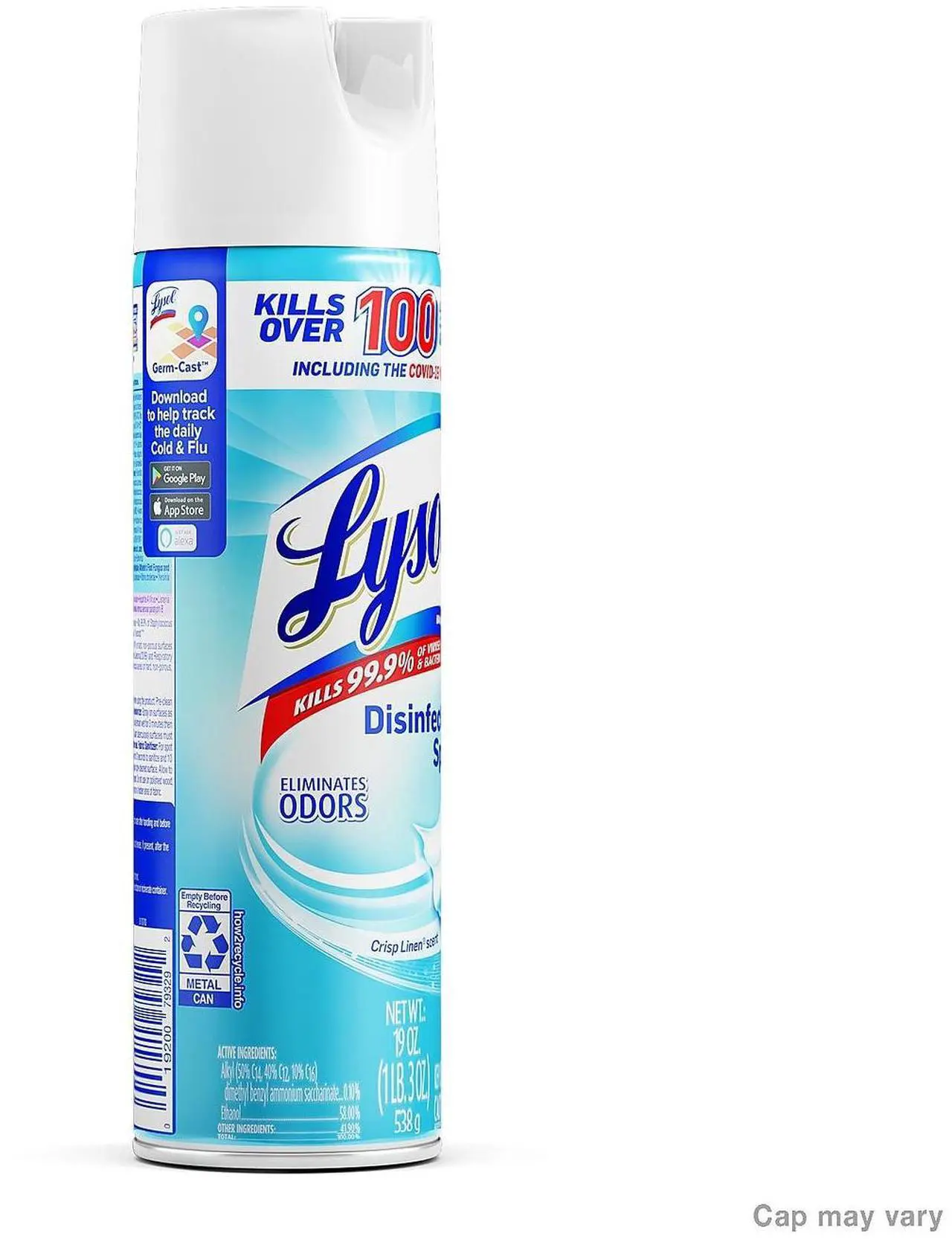Alt view image 16 of 20 - Lysol Disinfectant Spray Crisp Linen Scent 19oz Aerosol 79329