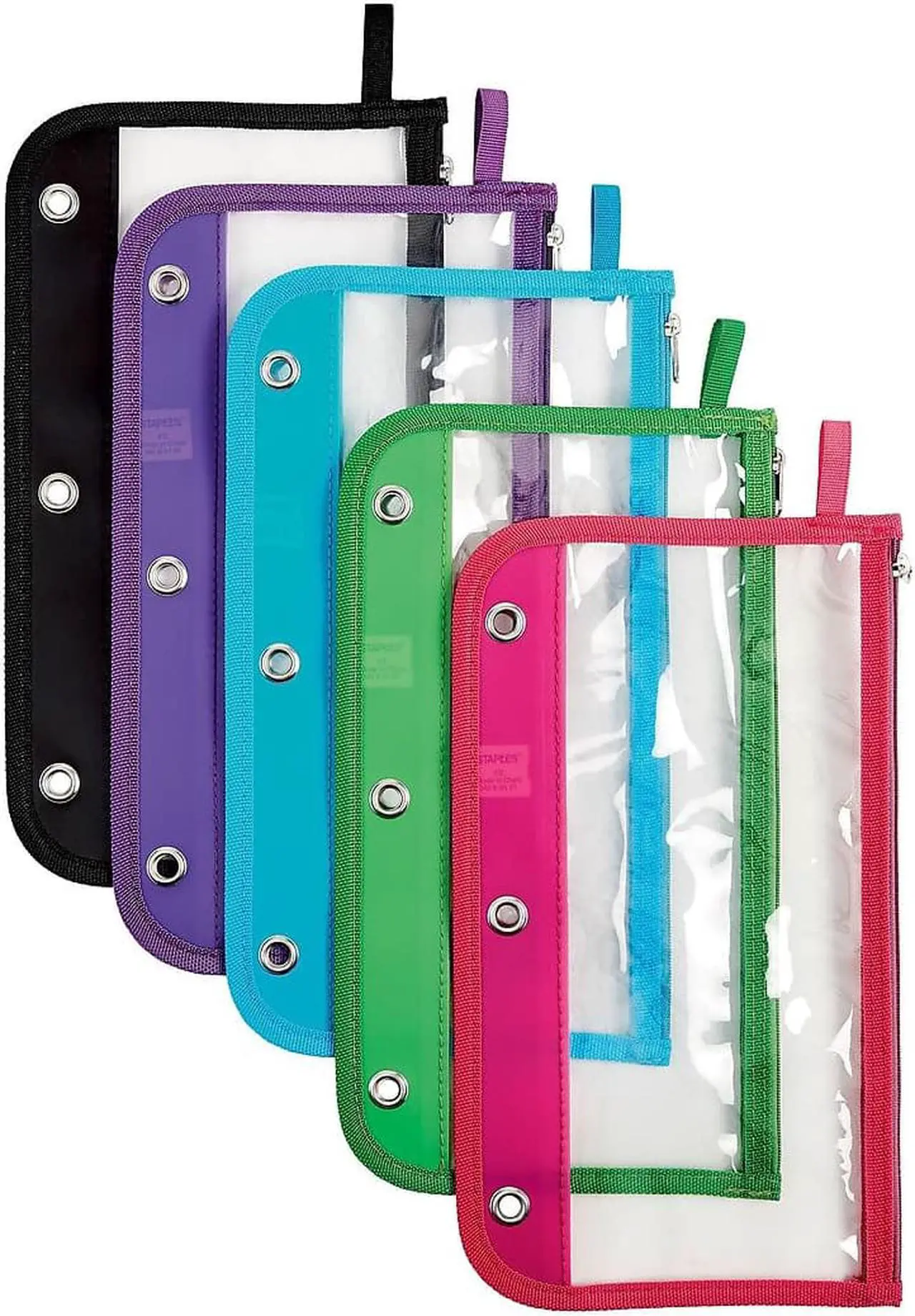 Main image of Staples Pencil Case With Zipper Assorted Colors 58572-CC